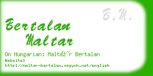 bertalan maltar business card